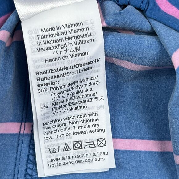 J. Crew 9” Inseam Long Board Shorts Blue Green Striped Swim Men’s 32 - Picture 7 of 8